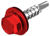 Винт самосверлящий (TEX) + шайба EPDM, окрашенный RAL (для дерева)
