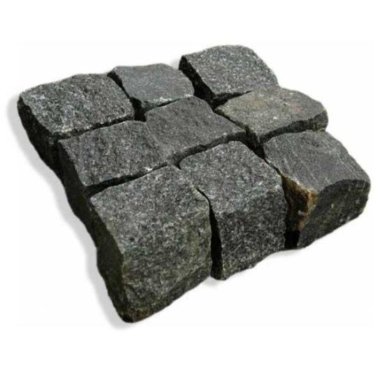 Бруківка гранітна колота чорна Габро