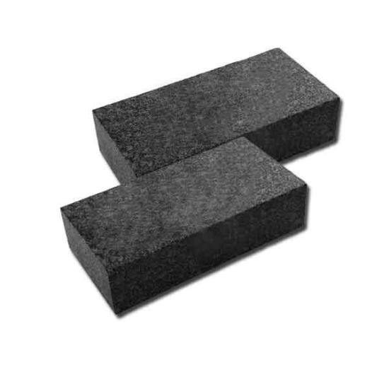 Брусчатка гранитная пиленая Габбро (черная), 200х100 мм