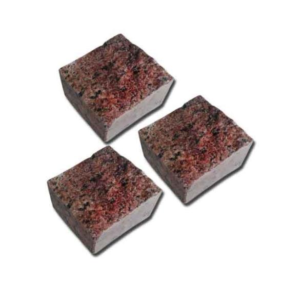 Бруківка гранітна пиляно-колота червона, Лезники (100х100х50 мм)