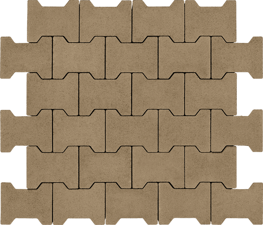 Тротуарная плитка Авеню Катушка (Двойная Т) 80 без фаски оливка
